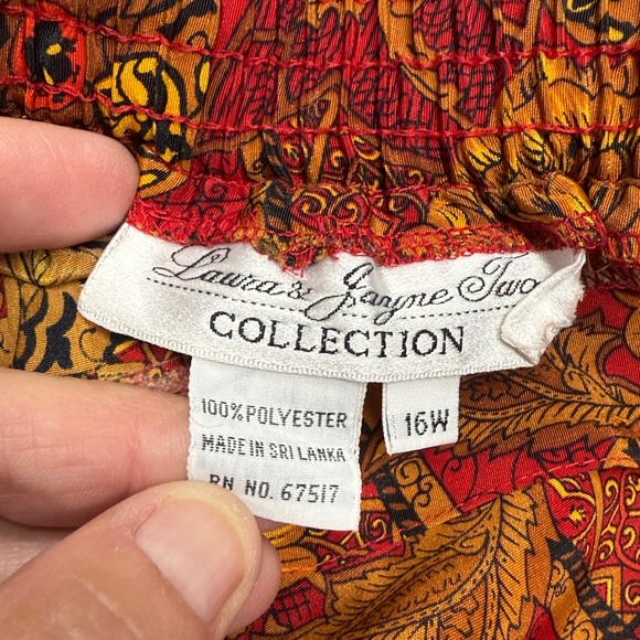 Laura and Jayne Two2 Piece Long Sleeve Skirt Set 80’s Size 18W 16W - Picture 13 of 14